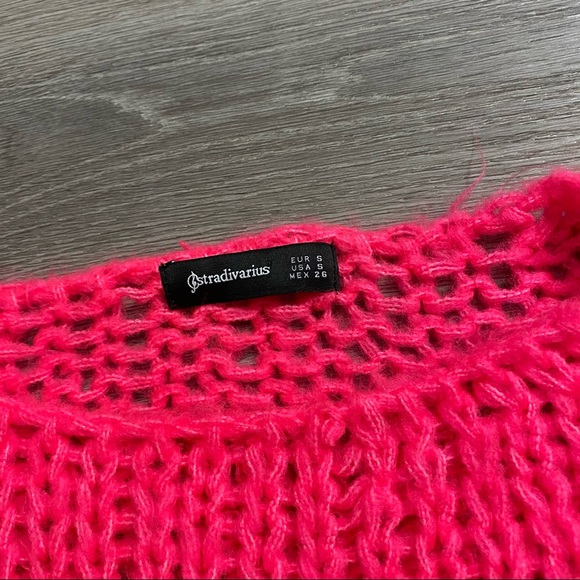 Stradivarius stripe neon sweater size small - Picture 4 of 7